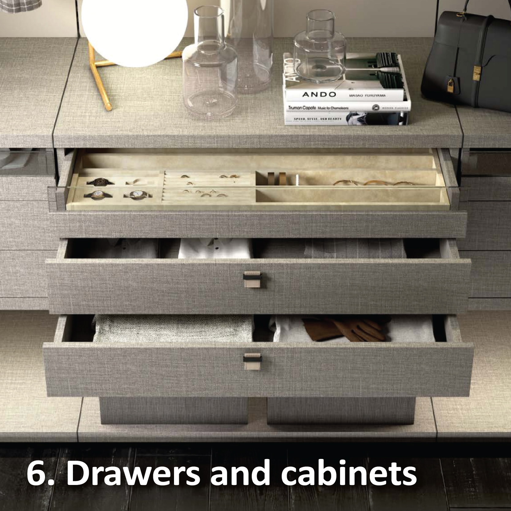 Drawers and cabinets